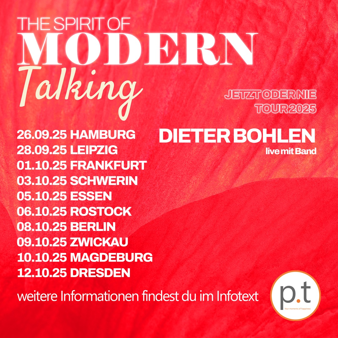 Dieter Bohlen Jetzt oder Nie Tour Poster 2025